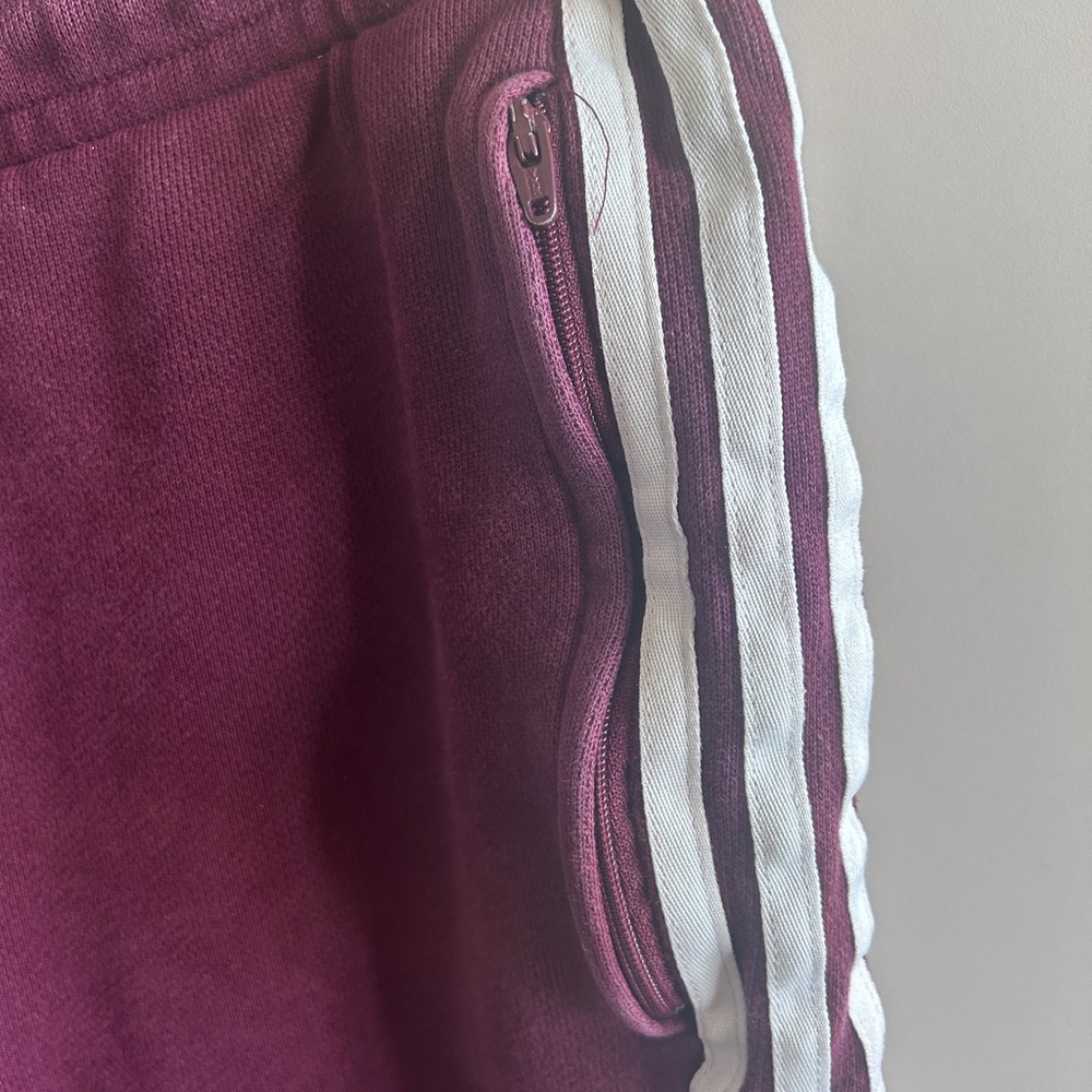 adidas Purple Jogger Sweatpants with White 3-Stripes - Picture 4 of 10